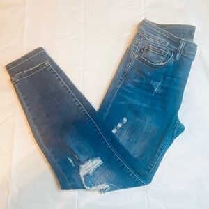 JUDY BLUE BOYFRIEND JEANS Distressed Skinny Jeans - 5/27